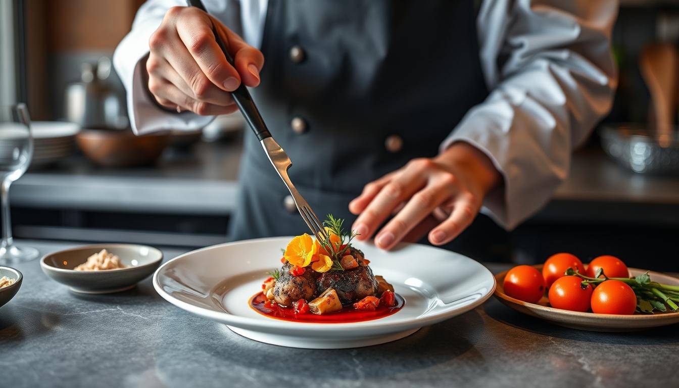 Balanced healthy meal prepared in a home kitchen