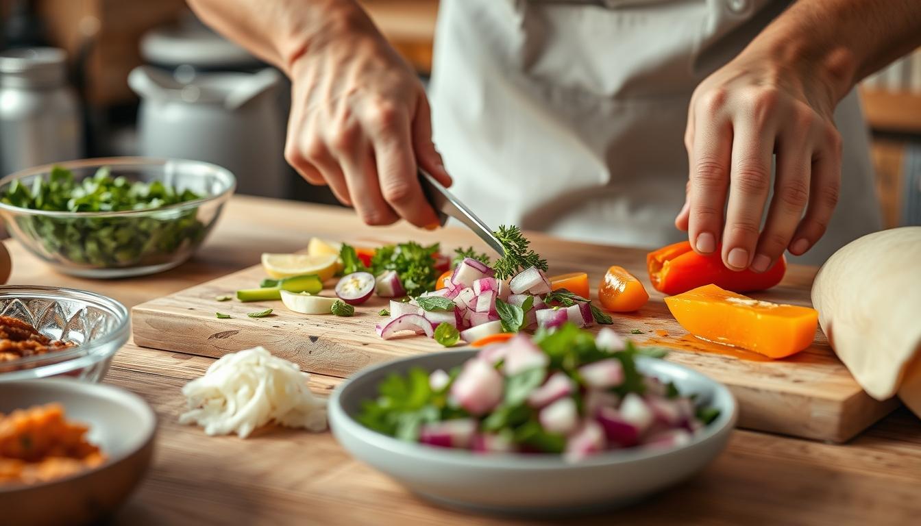 Healthy home cooking bowl